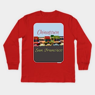 Chinatown in San Francisco Kids Long Sleeve T-Shirt